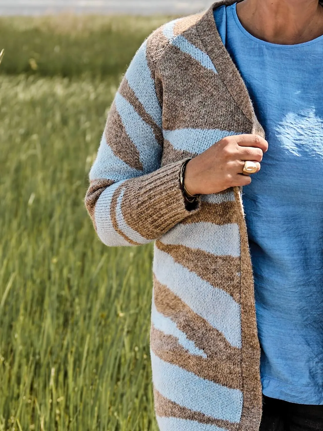 CECILIA CARDIGAN - Light Blue Mix