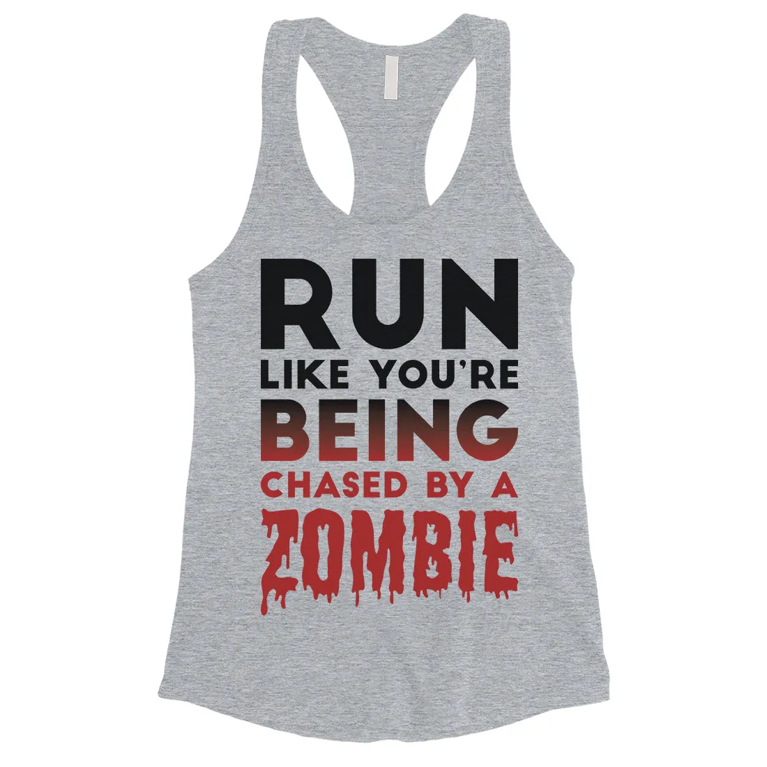 Chased By Zombie Womens Scared Funny Great Perfect Tank Top Gift