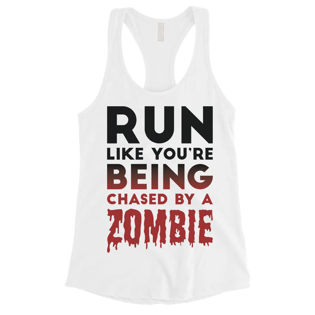 Chased By Zombie Womens Scared Funny Great Perfect Tank Top Gift