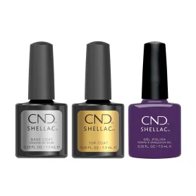 CND - Shellac Combo - Base, Top & Absolutely Radishing