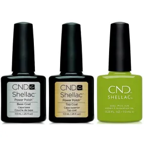 CND - Shellac Combo - Base, Top & Crisp Green