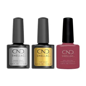 CND - Shellac Combo - Base, Top & Rose-mance