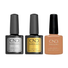 CND - Shellac Combo - Base, Top & Running Latte