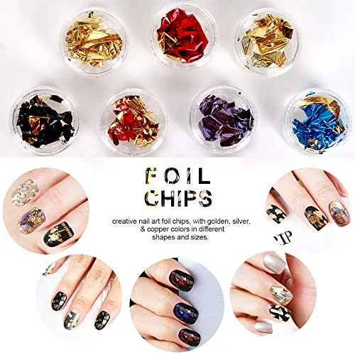 Complete Professional Nail Decoration with Gems for Nails Stud Foil for Nails Art