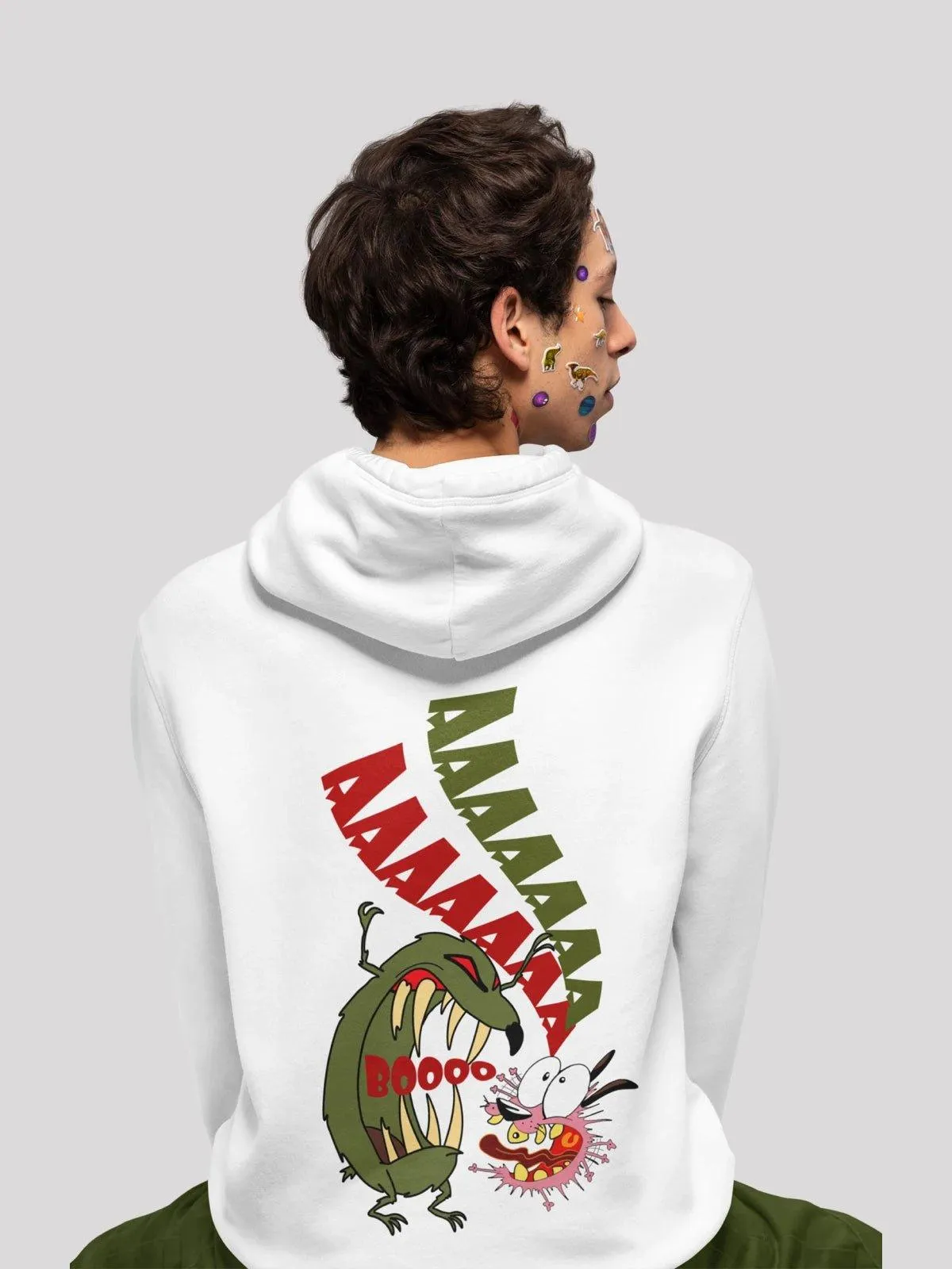 Courage White Men's Hoodie