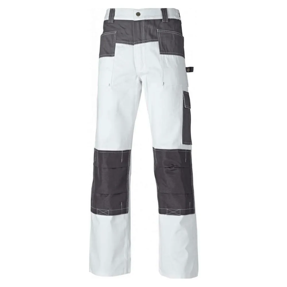 Dickies WD4930 Grafter Duo Tone Cordura Knee Pad Work Trousers White