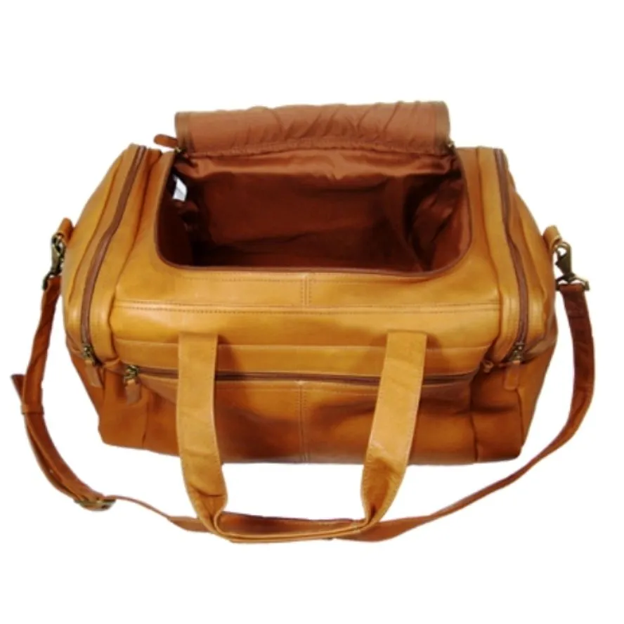 Dorado Leather 18" Multi-Pocket Duffel