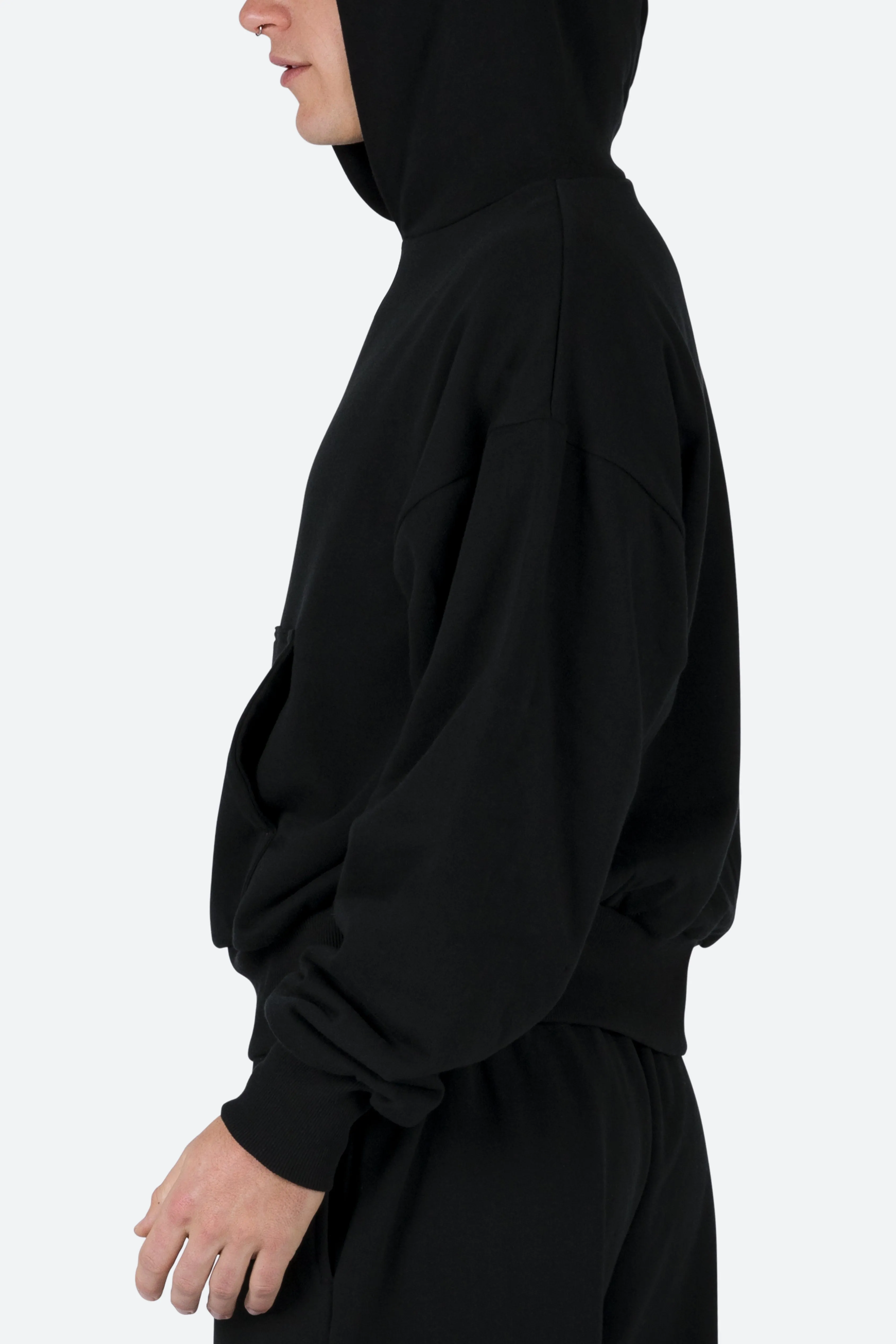 Double Layer Hoodie - Black