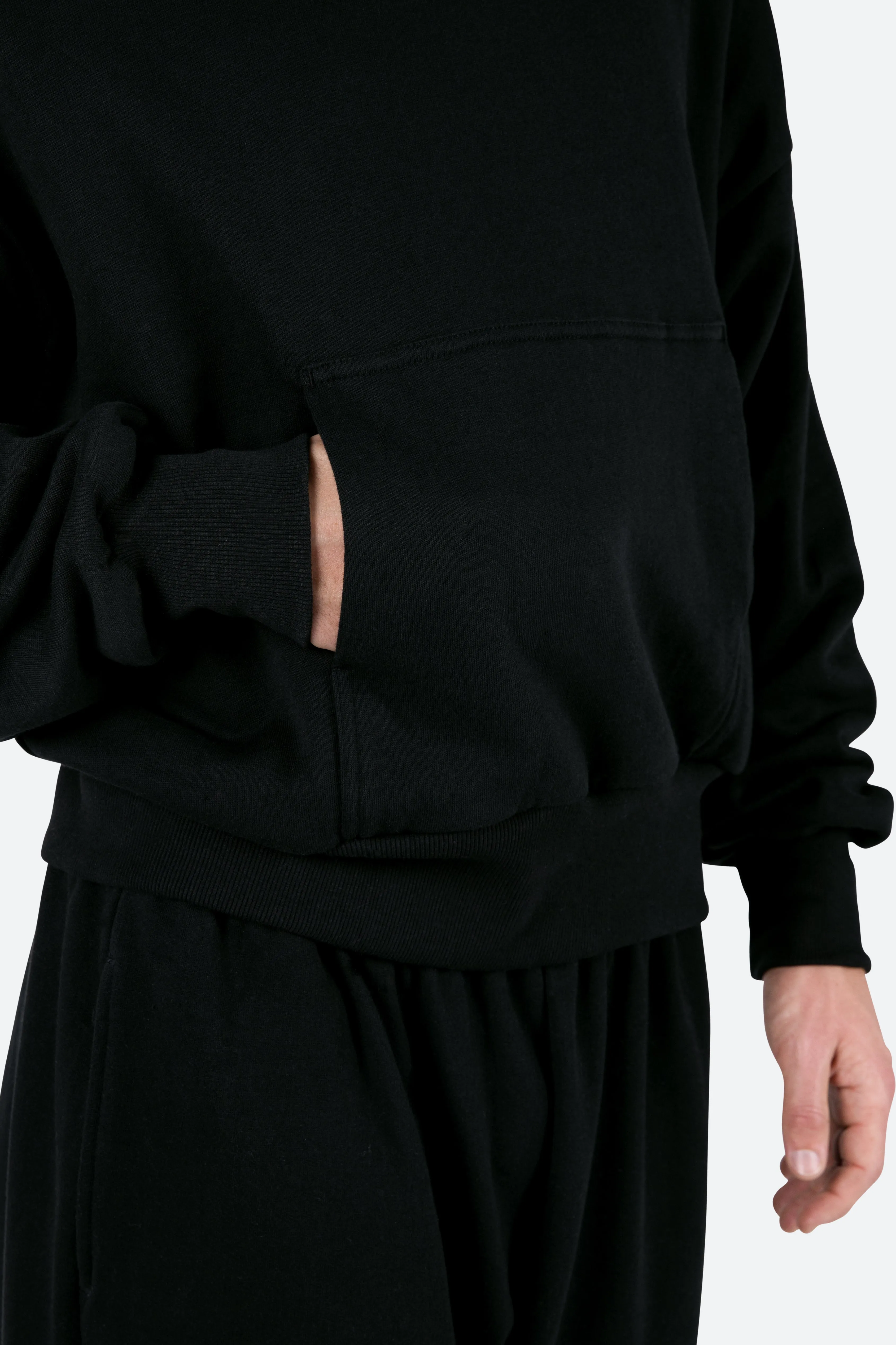 Double Layer Hoodie - Black