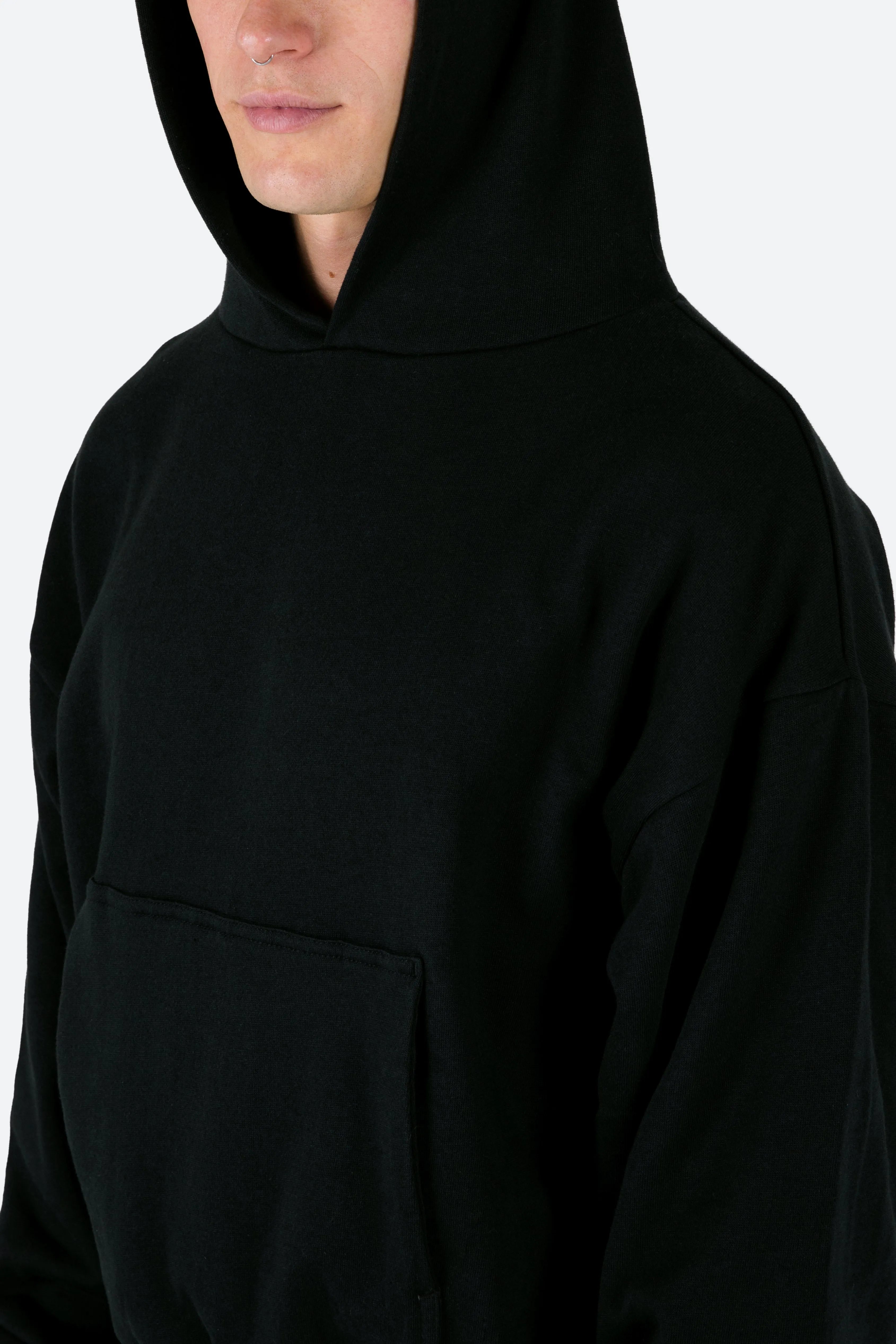 Double Layer Hoodie - Black