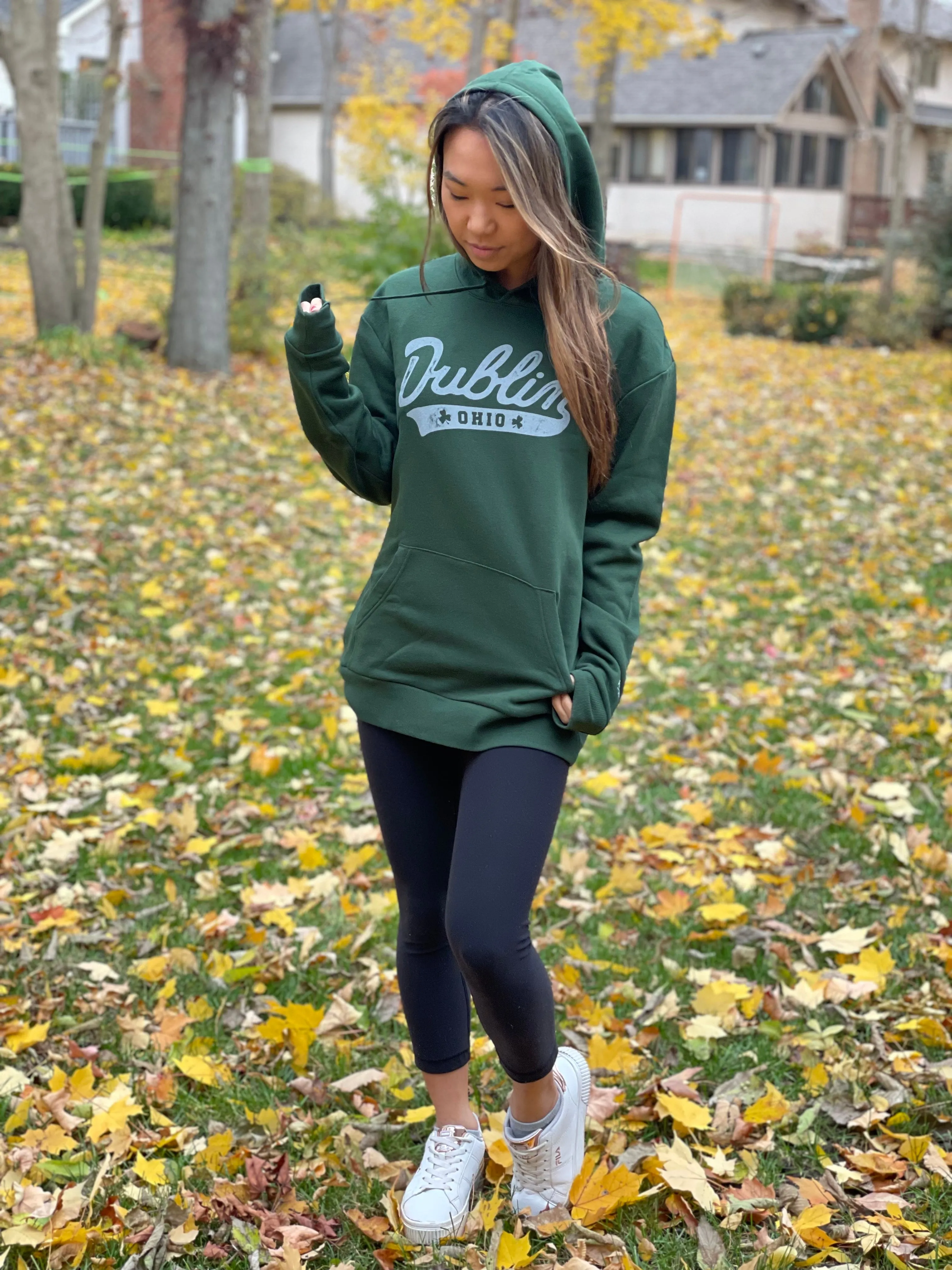 Dublin Script Unisex Green Hoodie | ADULT