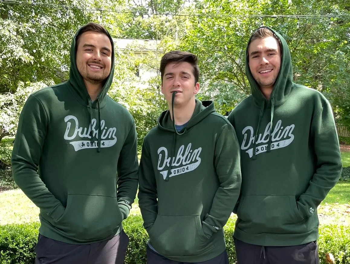 Dublin Script Unisex Green Hoodie | ADULT