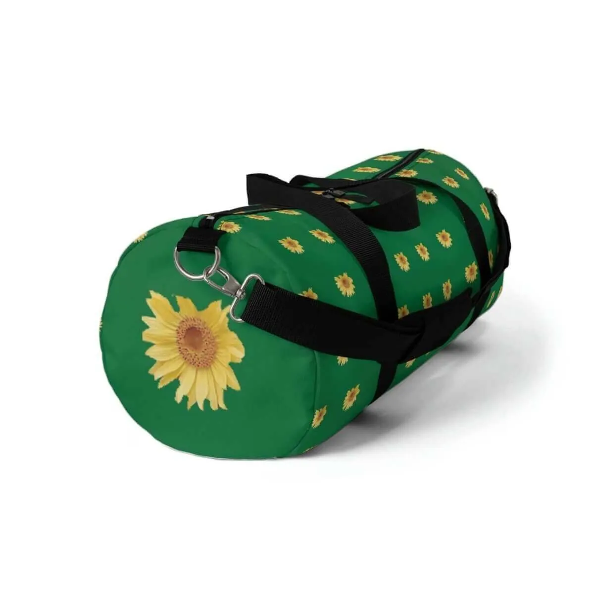 Duffel Bag - Green Sunny Sunflower Design