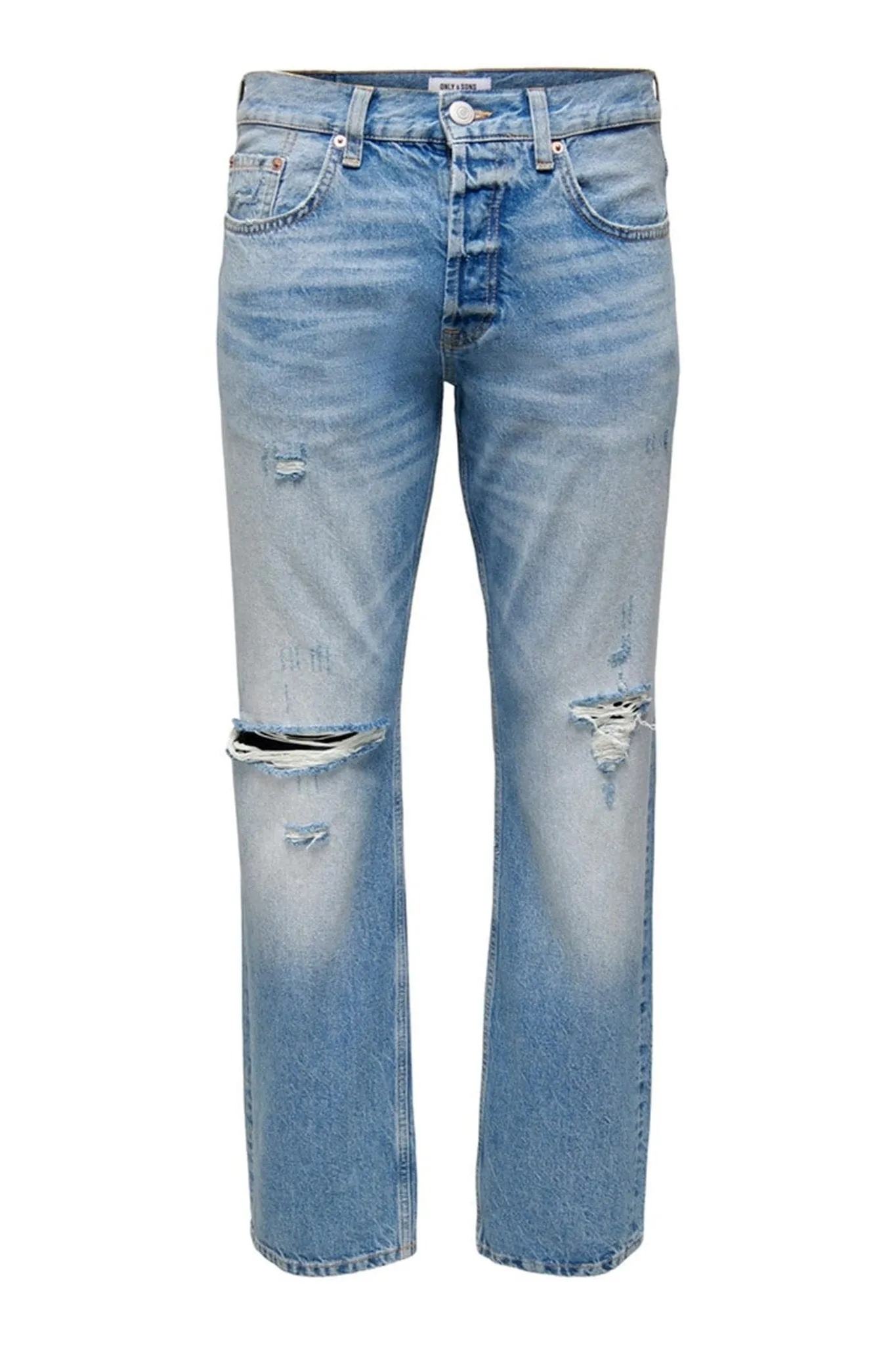 Edge Loose Jeans - Light Blue Denim