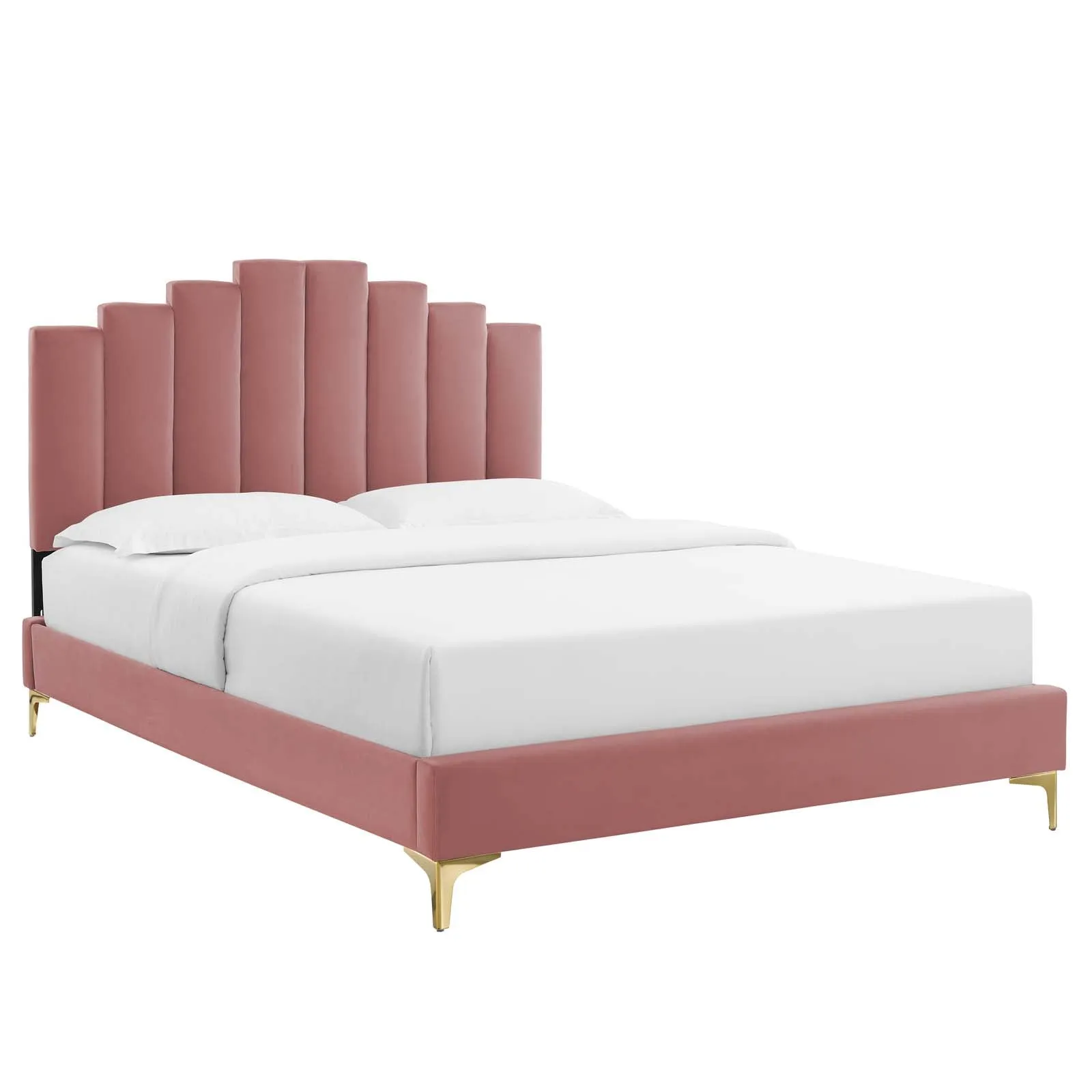 Elise Performance Velvet  Platform Bed