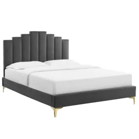 Elise Performance Velvet  Platform Bed