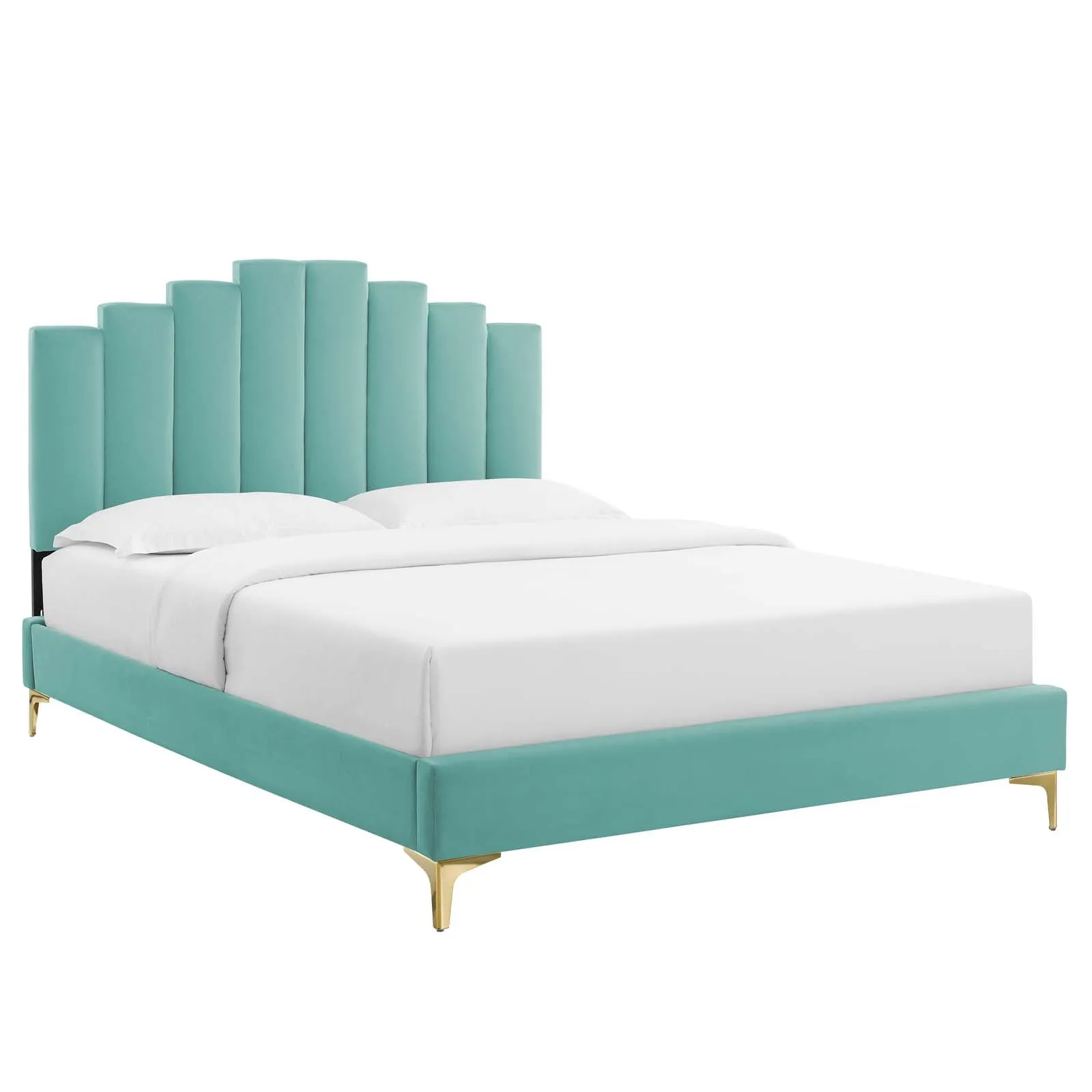 Elise Performance Velvet  Platform Bed