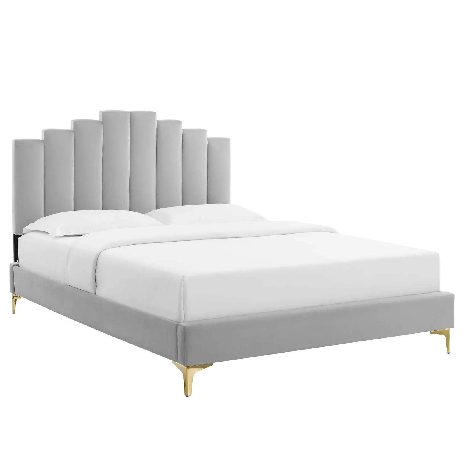 Elise Performance Velvet  Platform Bed