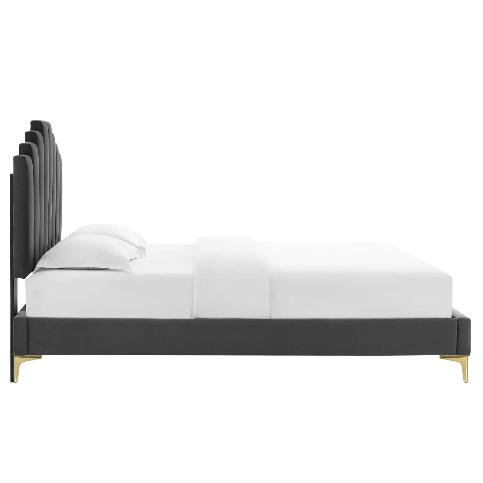 Elise Performance Velvet  Platform Bed