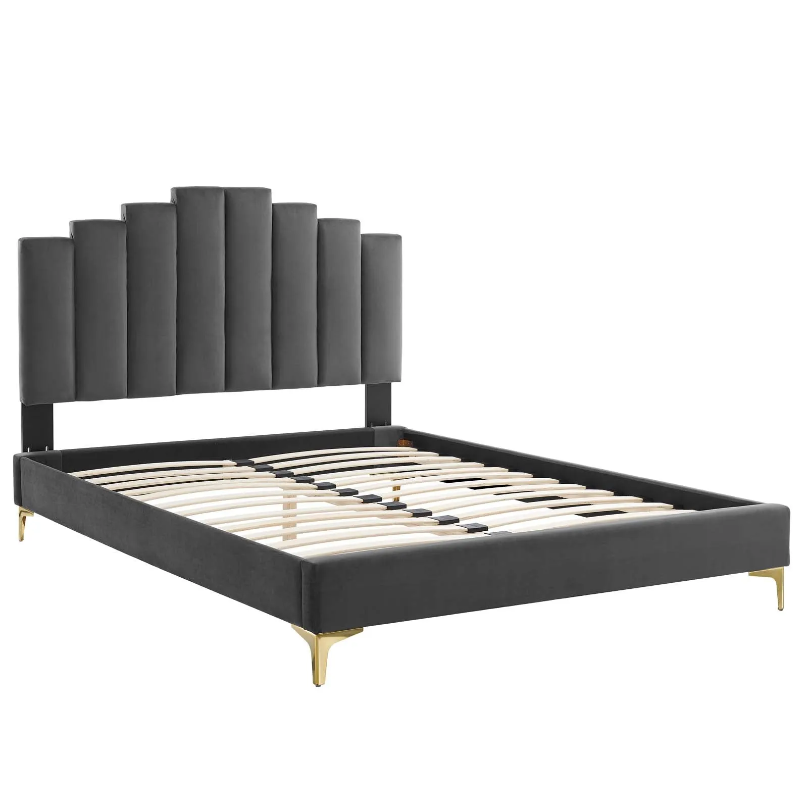 Elise Performance Velvet  Platform Bed