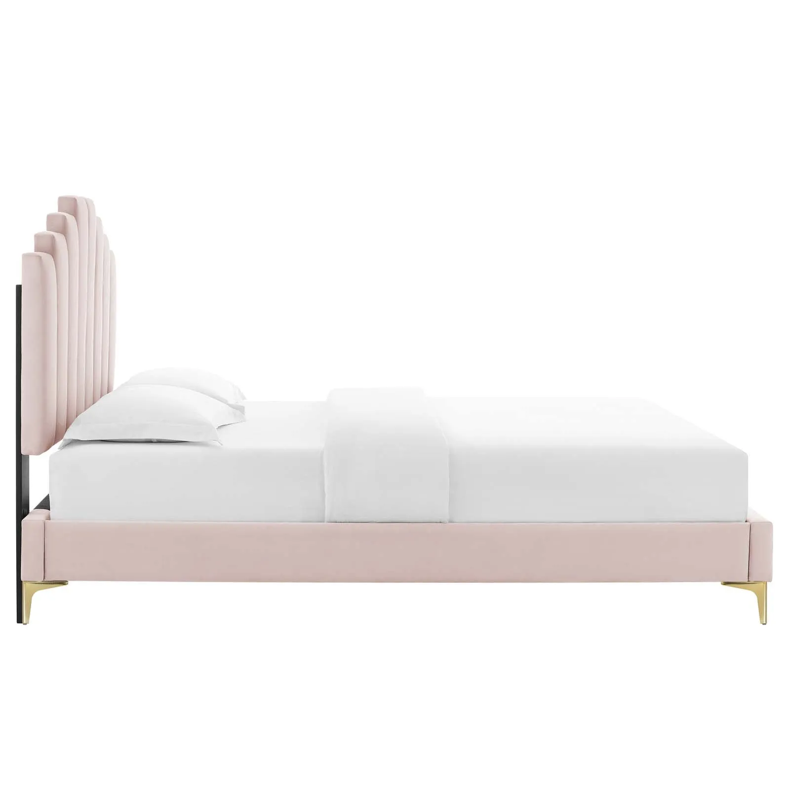 Elise Performance Velvet  Platform Bed