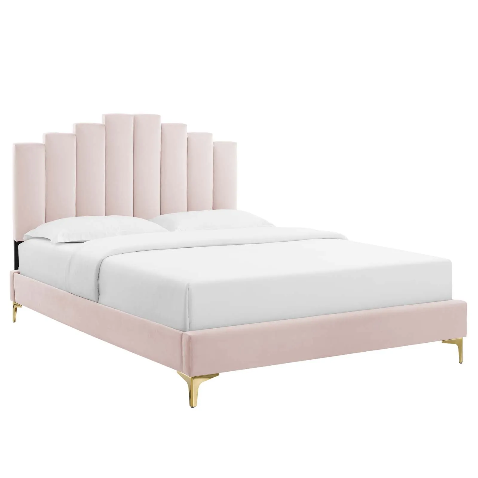 Elise Performance Velvet  Platform Bed