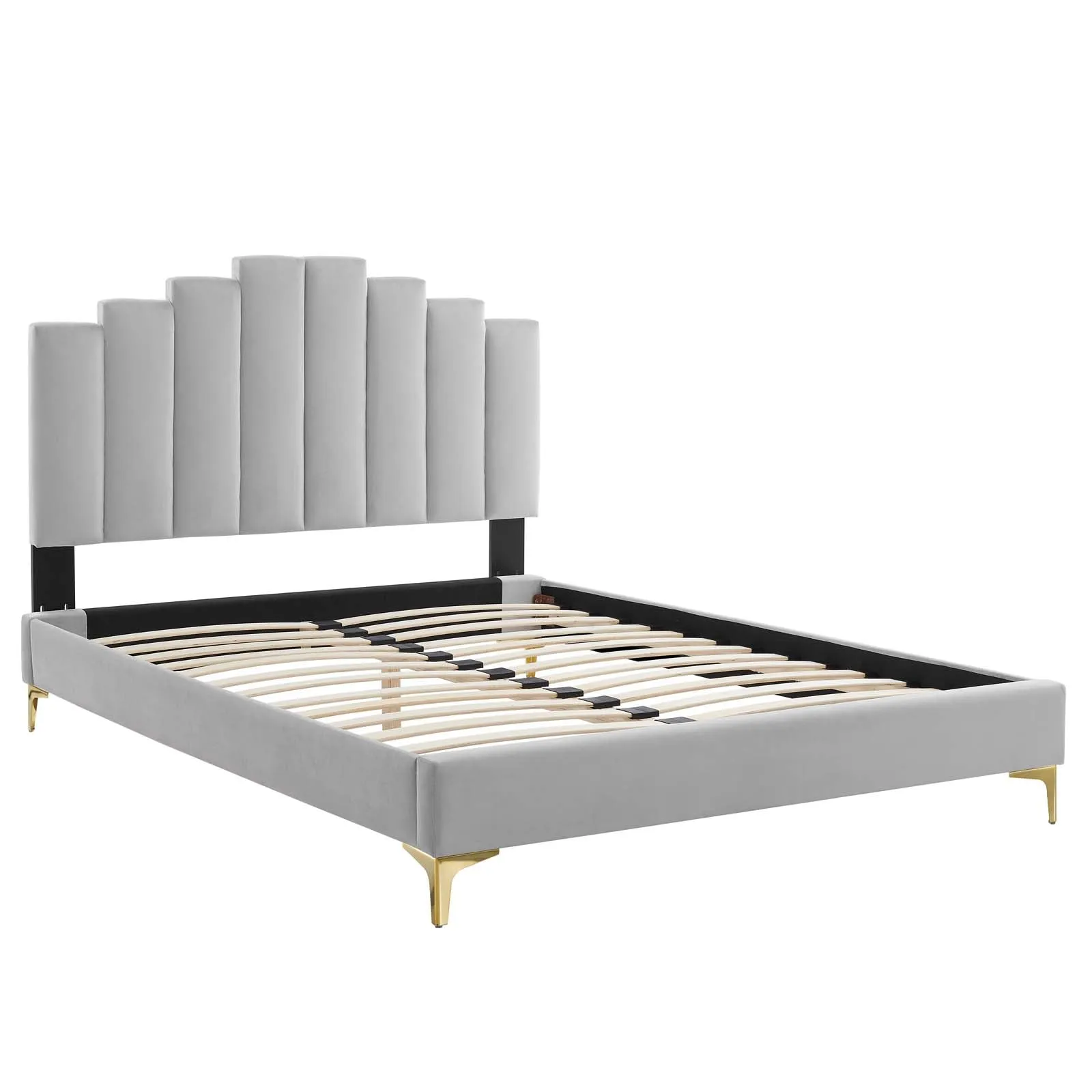 Elise Performance Velvet  Platform Bed