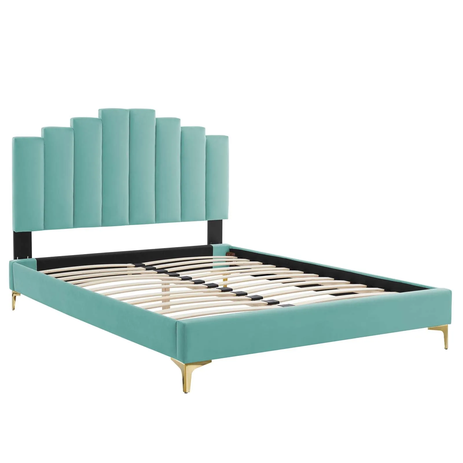 Elise Performance Velvet  Platform Bed