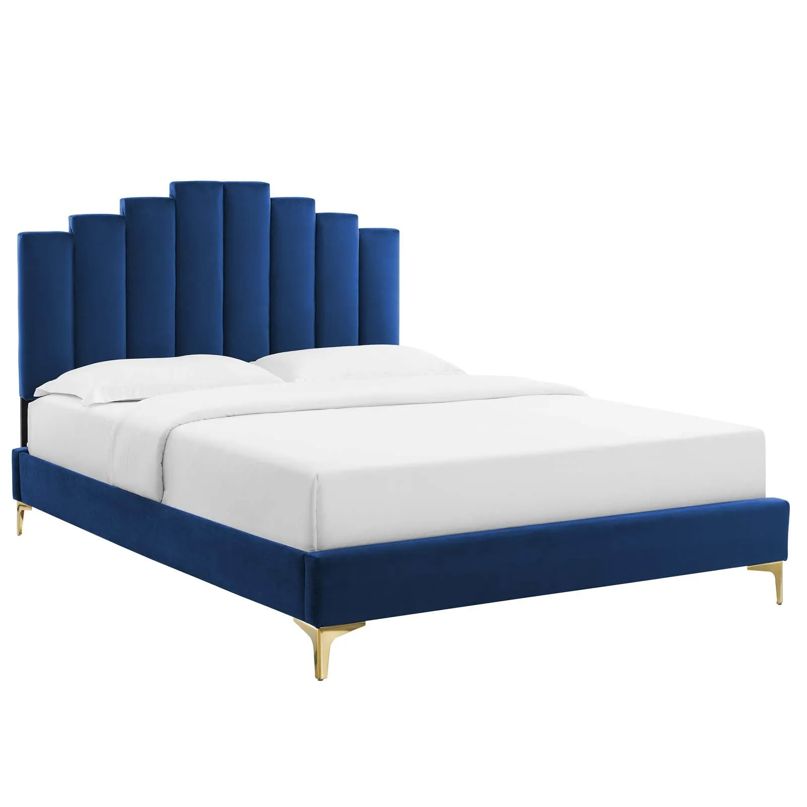 Elise Performance Velvet  Platform Bed