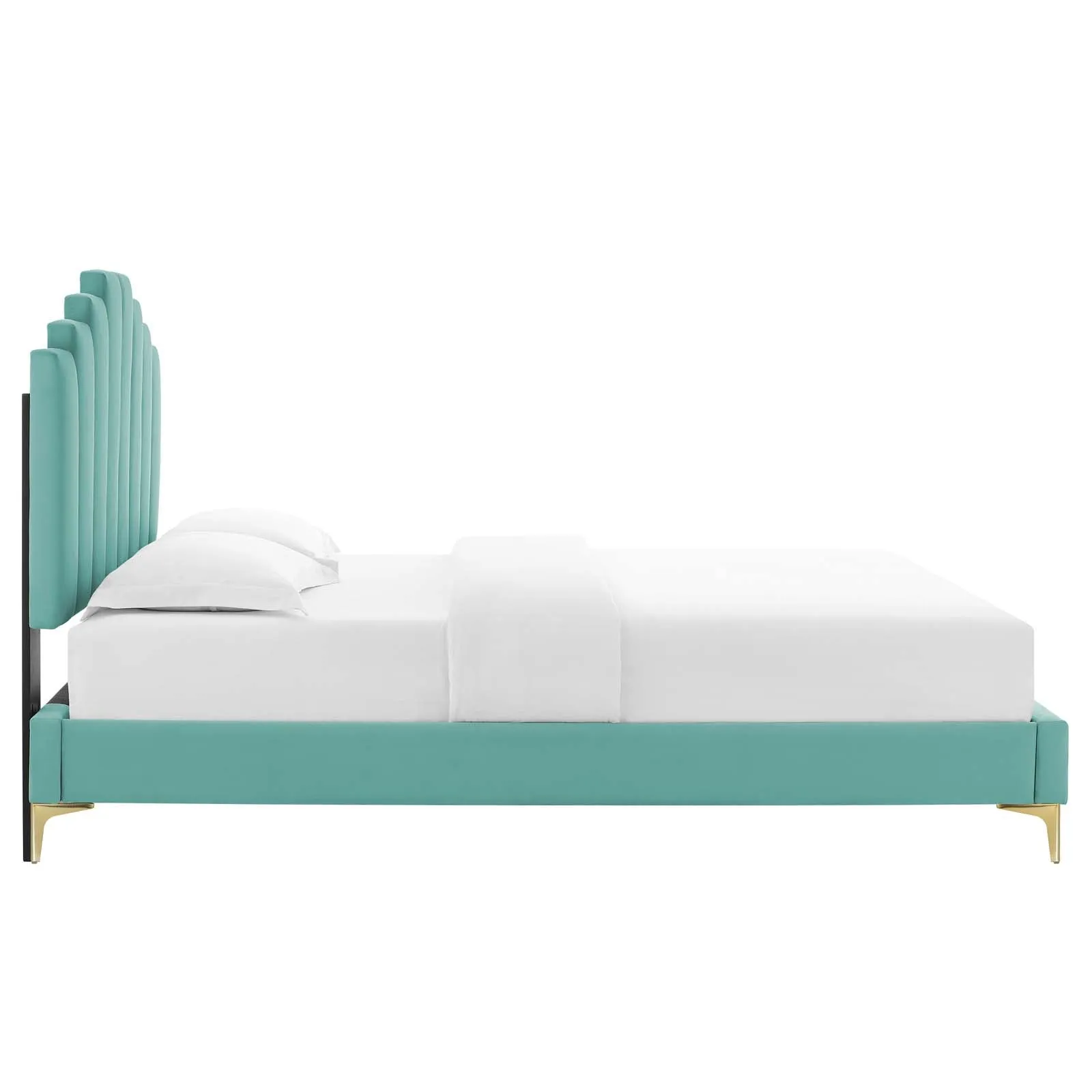 Elise Performance Velvet  Platform Bed