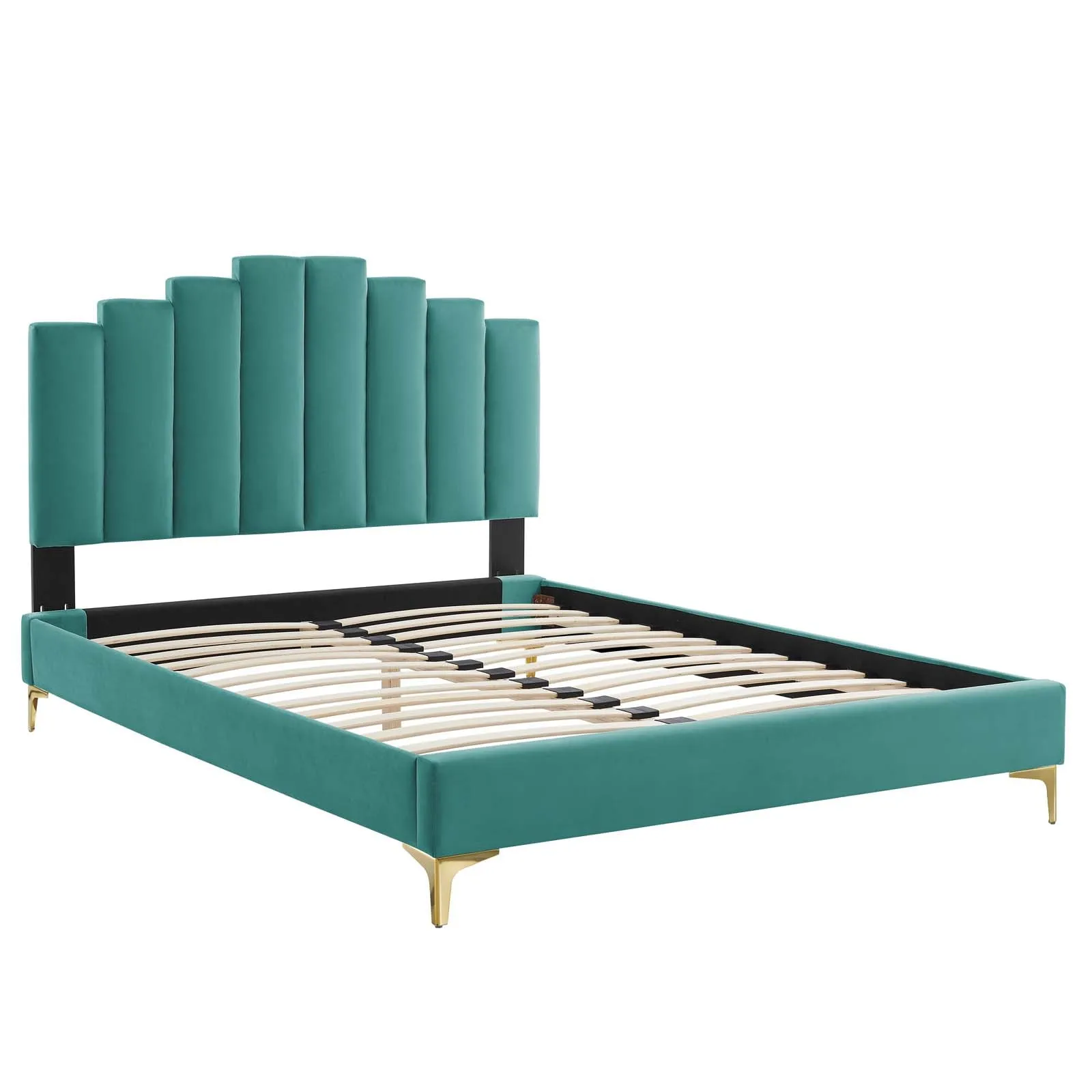 Elise Performance Velvet  Platform Bed