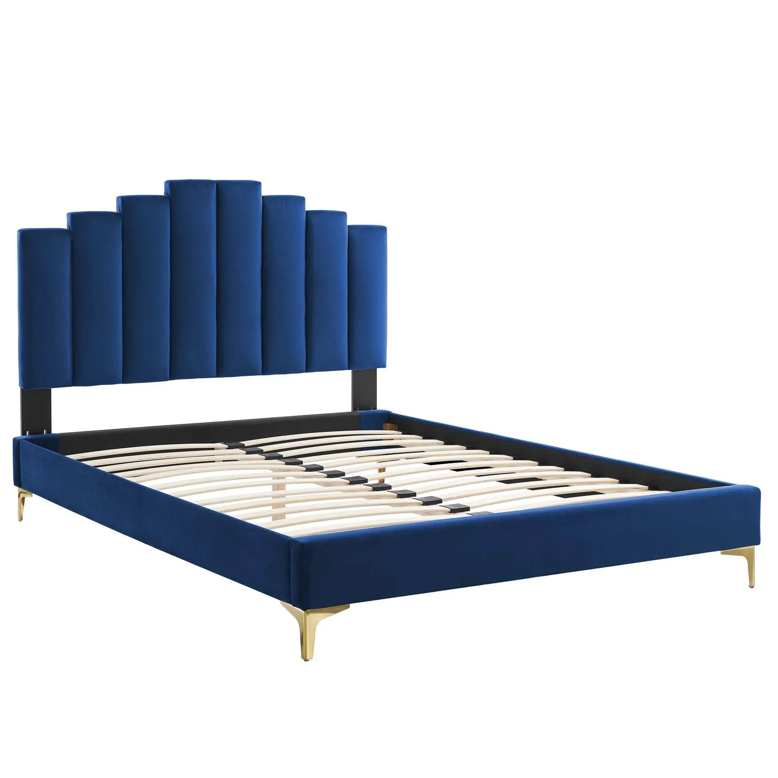 Elise Performance Velvet  Platform Bed