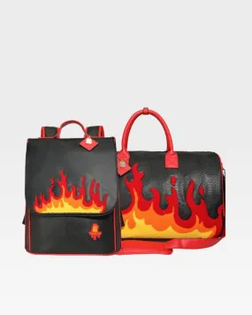 Exclusive Red Fire Backpack & Rolling Duffle Set