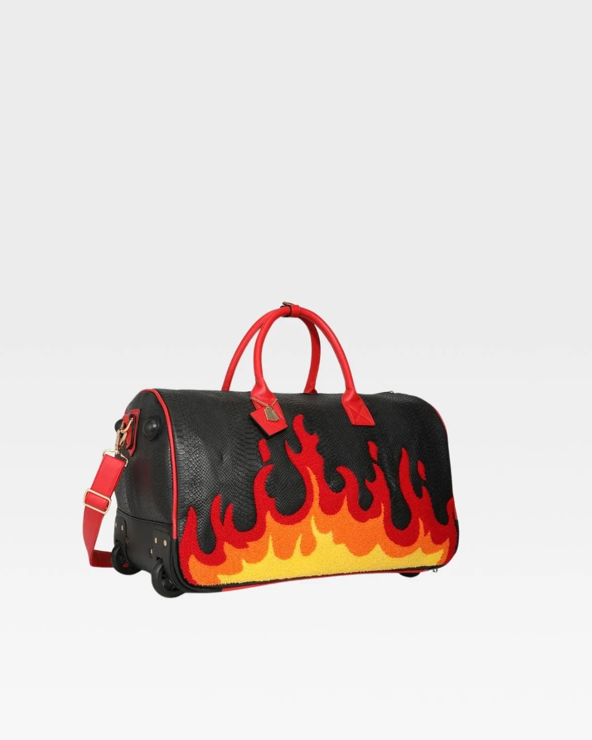 Exclusive Red Fire Backpack & Rolling Duffle Set