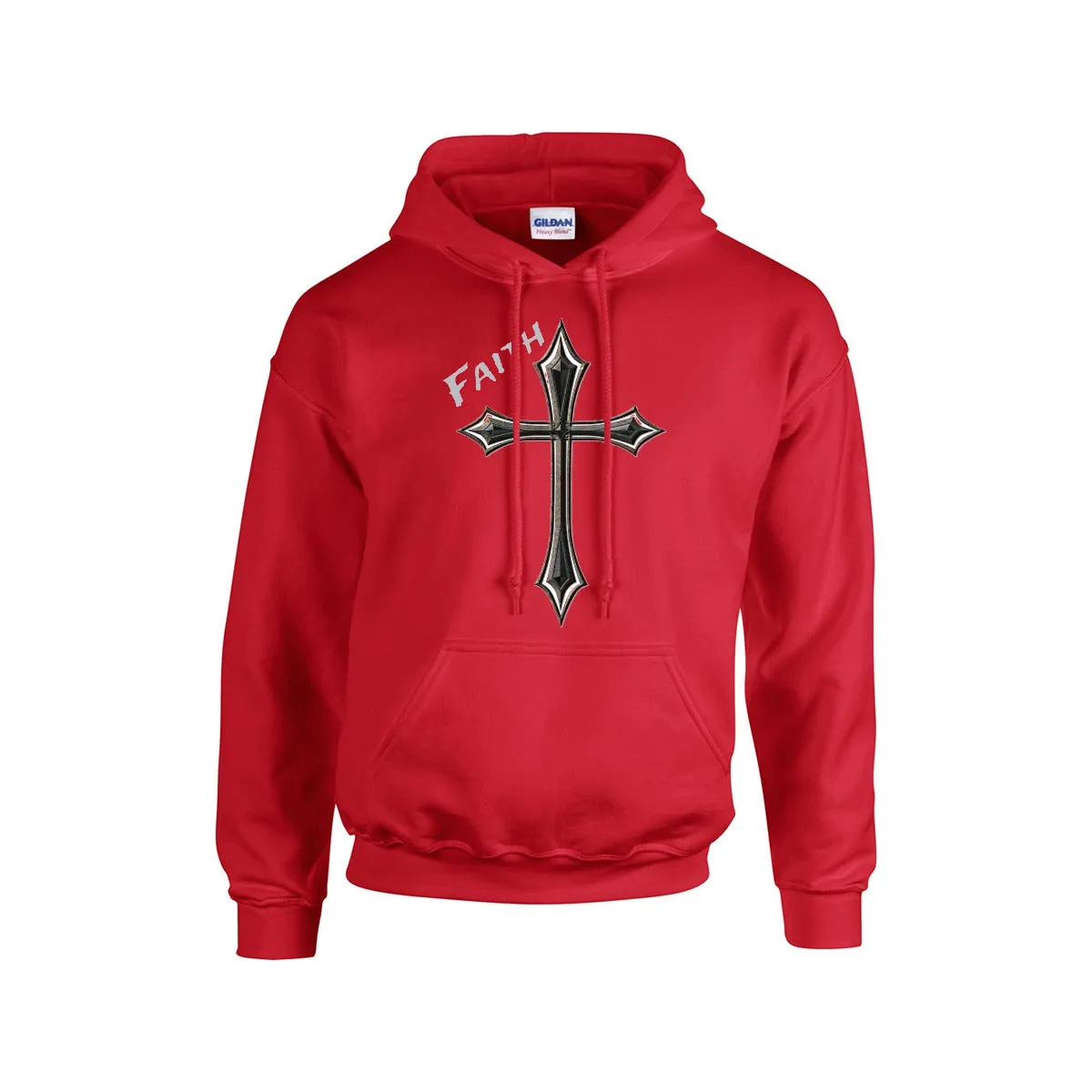 FAITH WITH SHARP CROSS DESIGN Hoodie For The USA |Gildan 18500