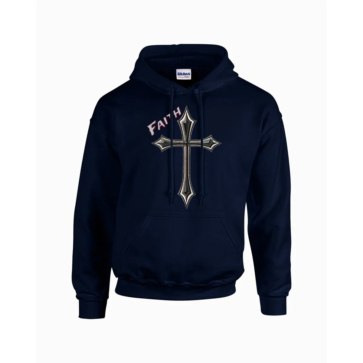 FAITH WITH SHARP CROSS DESIGN Hoodie For The USA |Gildan 18500