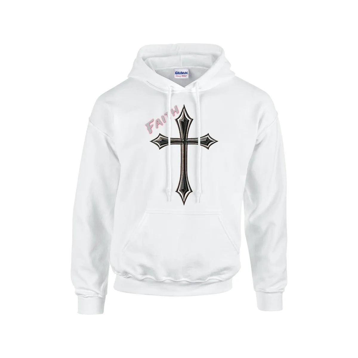 FAITH WITH SHARP CROSS DESIGN Hoodie For The USA |Gildan 18500