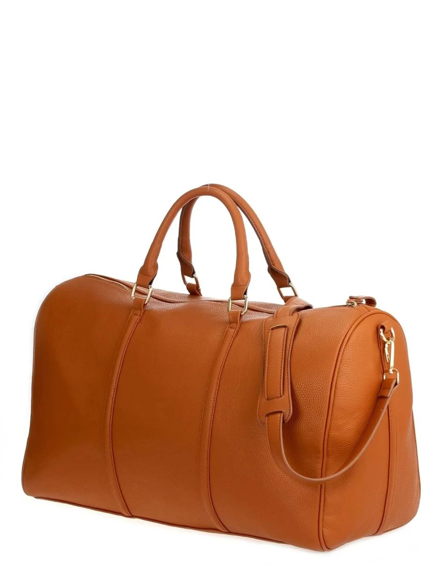 Faux Leather Weekender Bag