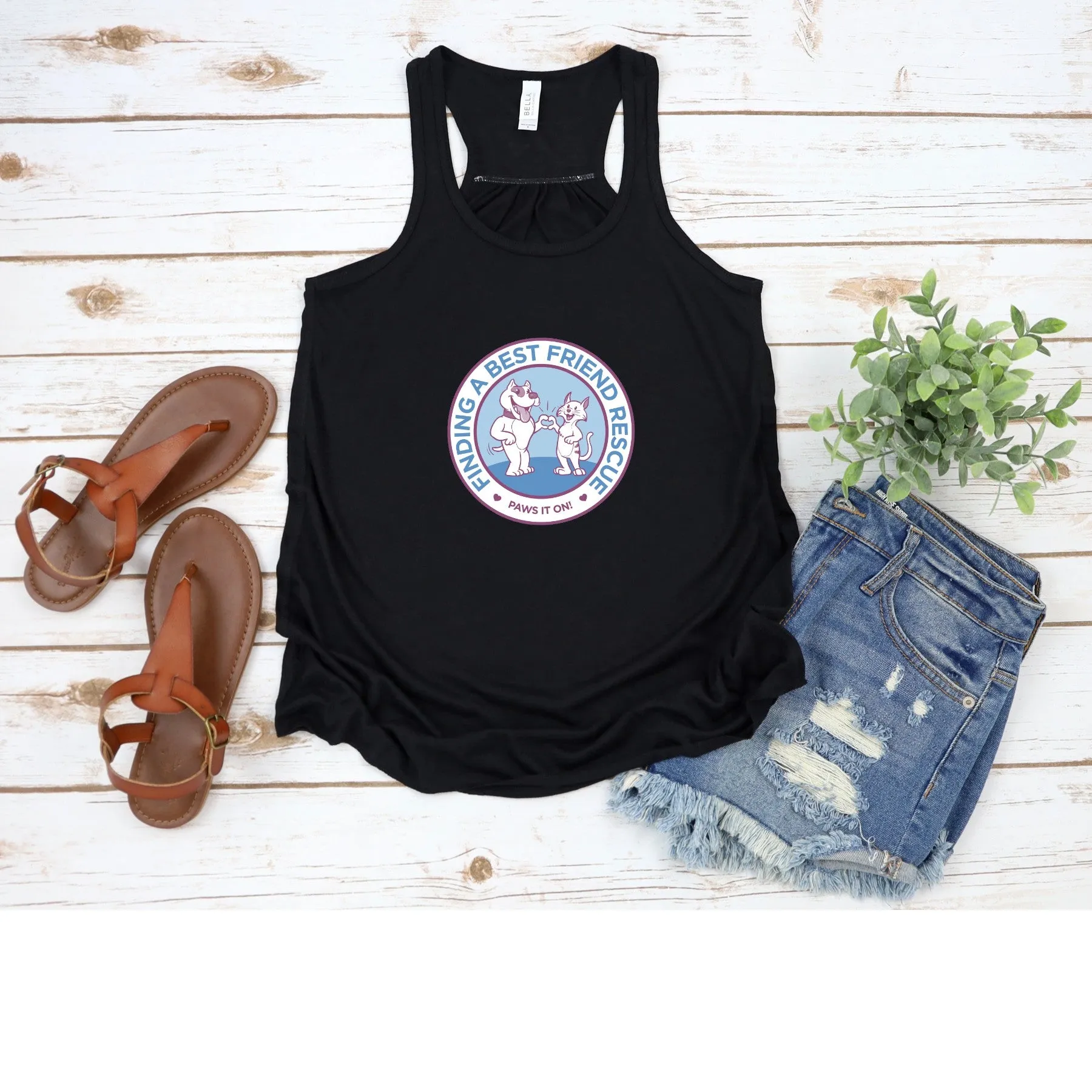 Finding a Best Friend Flowy Racerback Tank