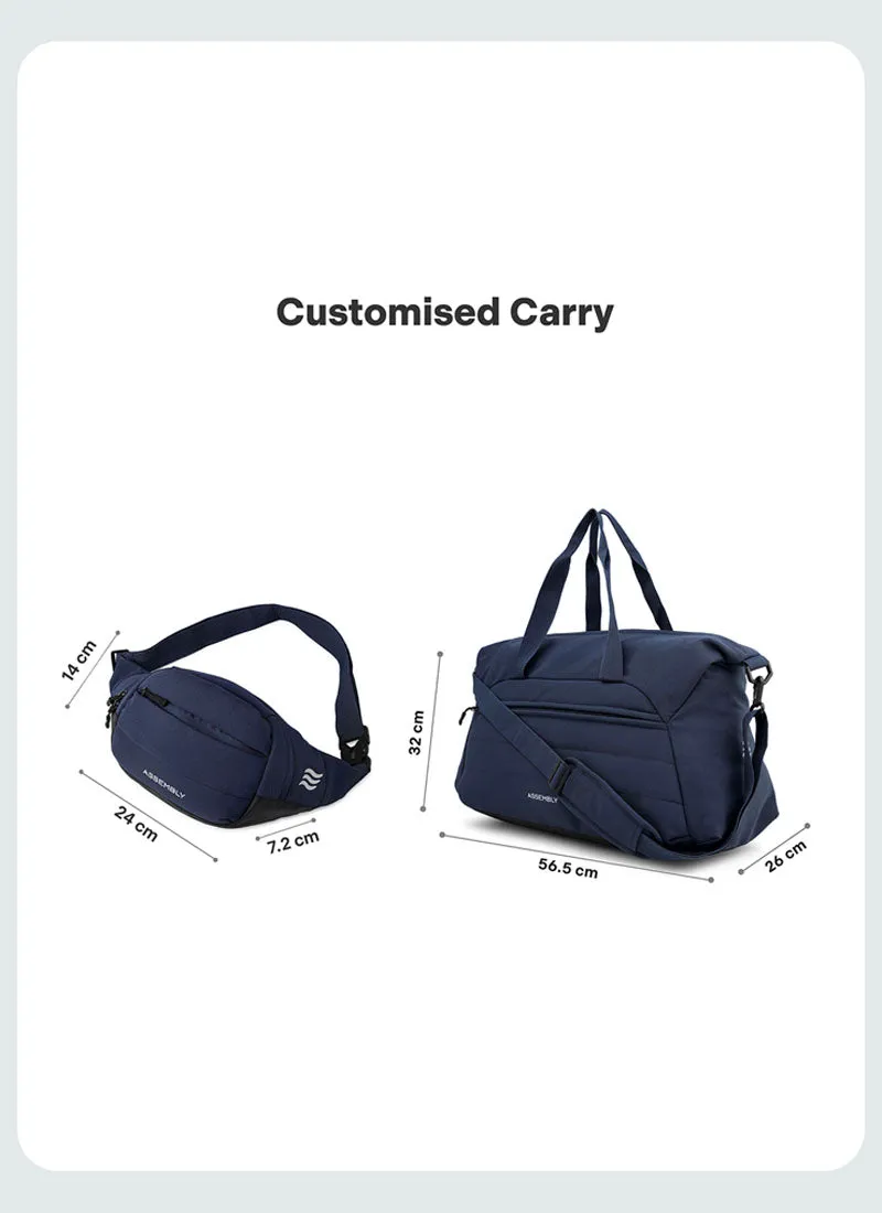 Float Duffle & Fanny Combo | Cobalt | Premium Duffle & Crossbody Bag