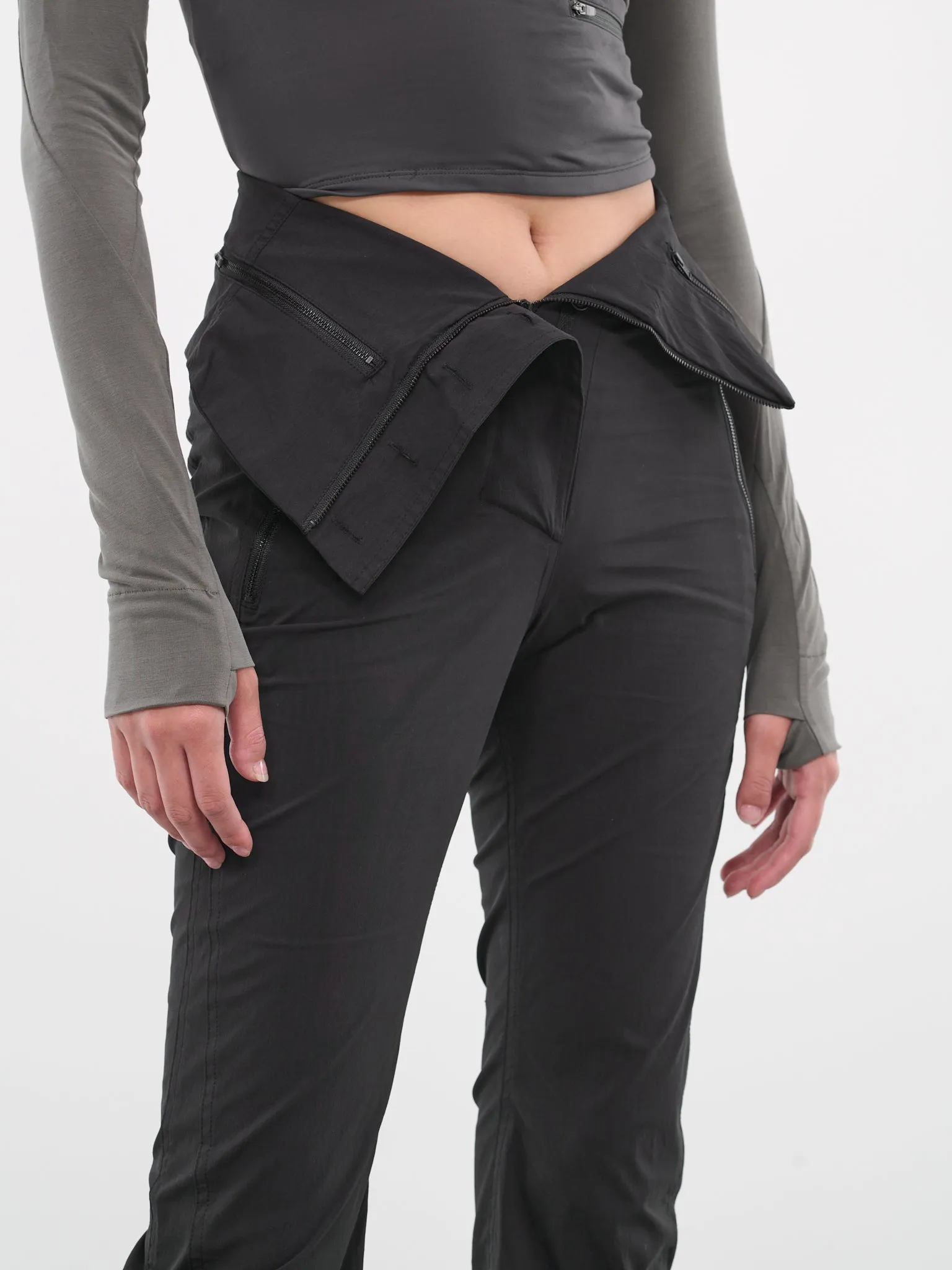 Folded Waist Trousers (PT1K-BLACK-F23)