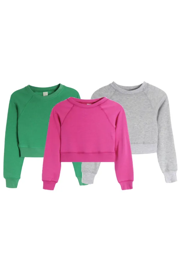 Girls Soft Cloud Crew Neck Top