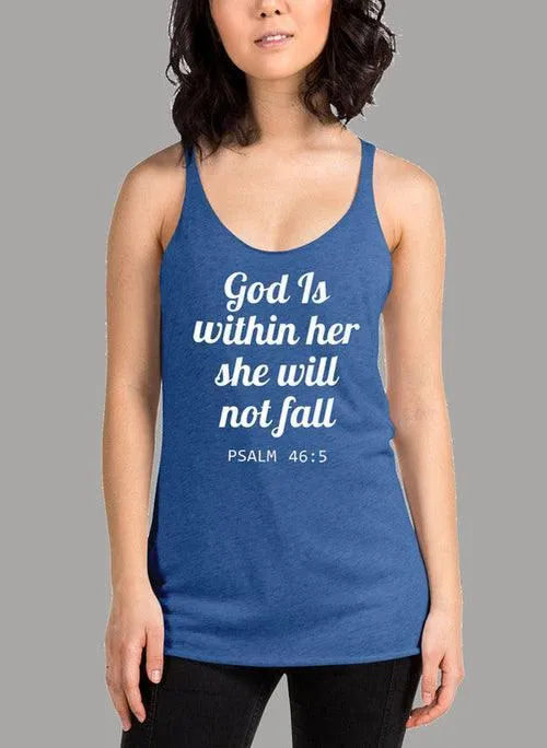 God Is Within Her She Will Not Fall Women's Tank Top