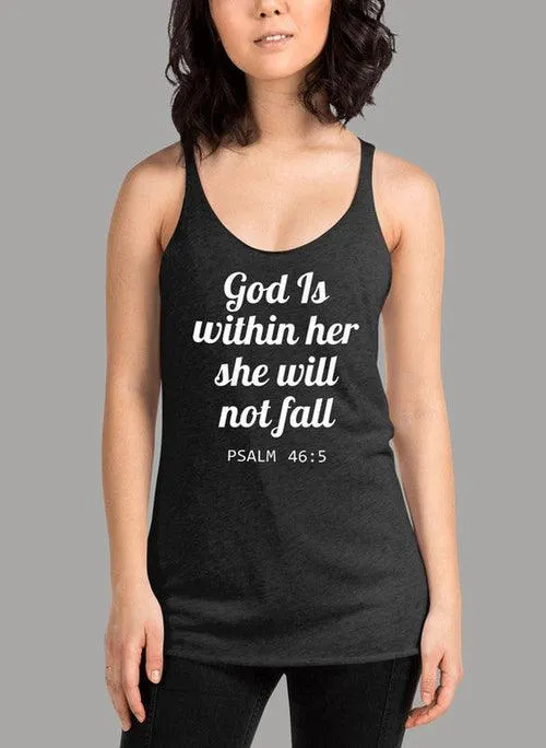 God Is Within Her She Will Not Fall Women's Tank Top