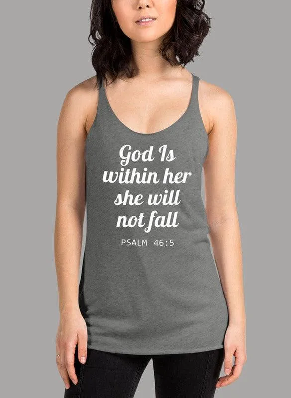 God Is Within Her She Will Not Fall Women's Tank Top