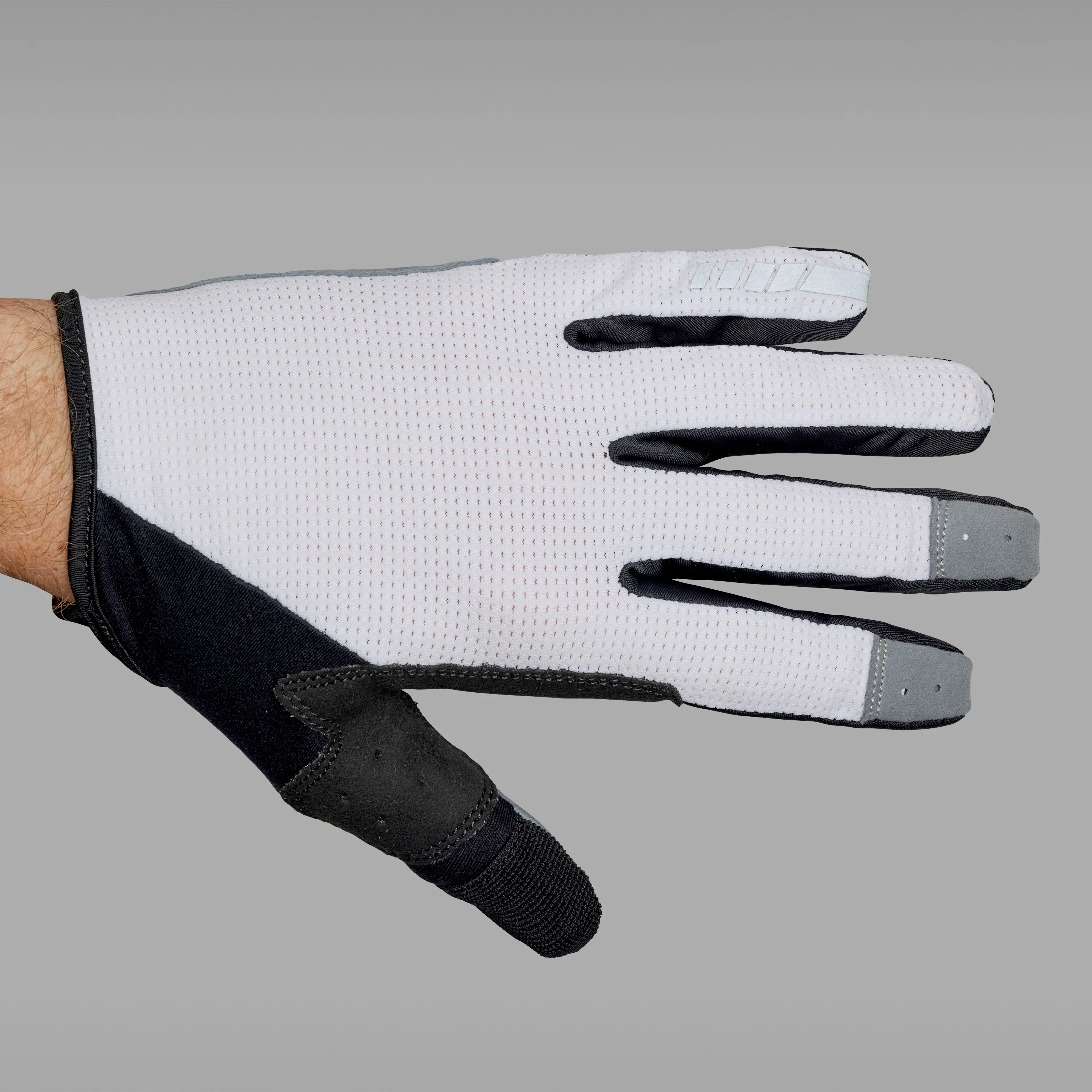 Gripgrab Shark Padded Full Finger Glove White | Buy Gripgrab Shark Padded Full Finger Glove White here | Outnorth