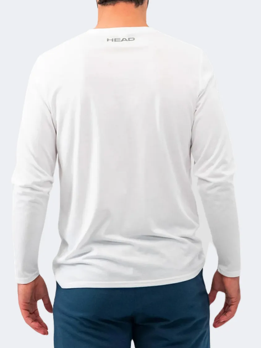 Head Club 22 Cliff Men Tennis Long Sleeve White/Black