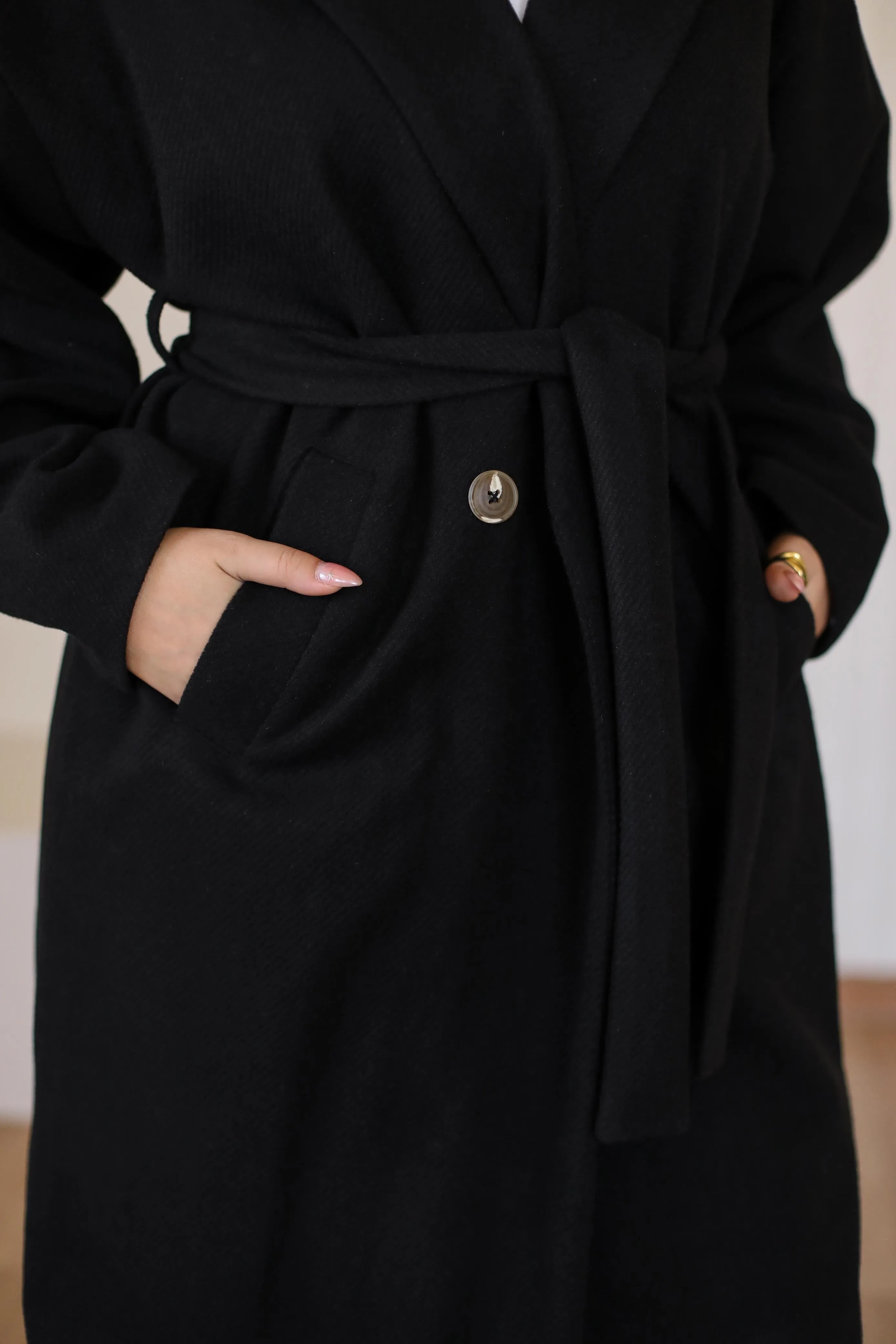 Heavy Padded Coat in black