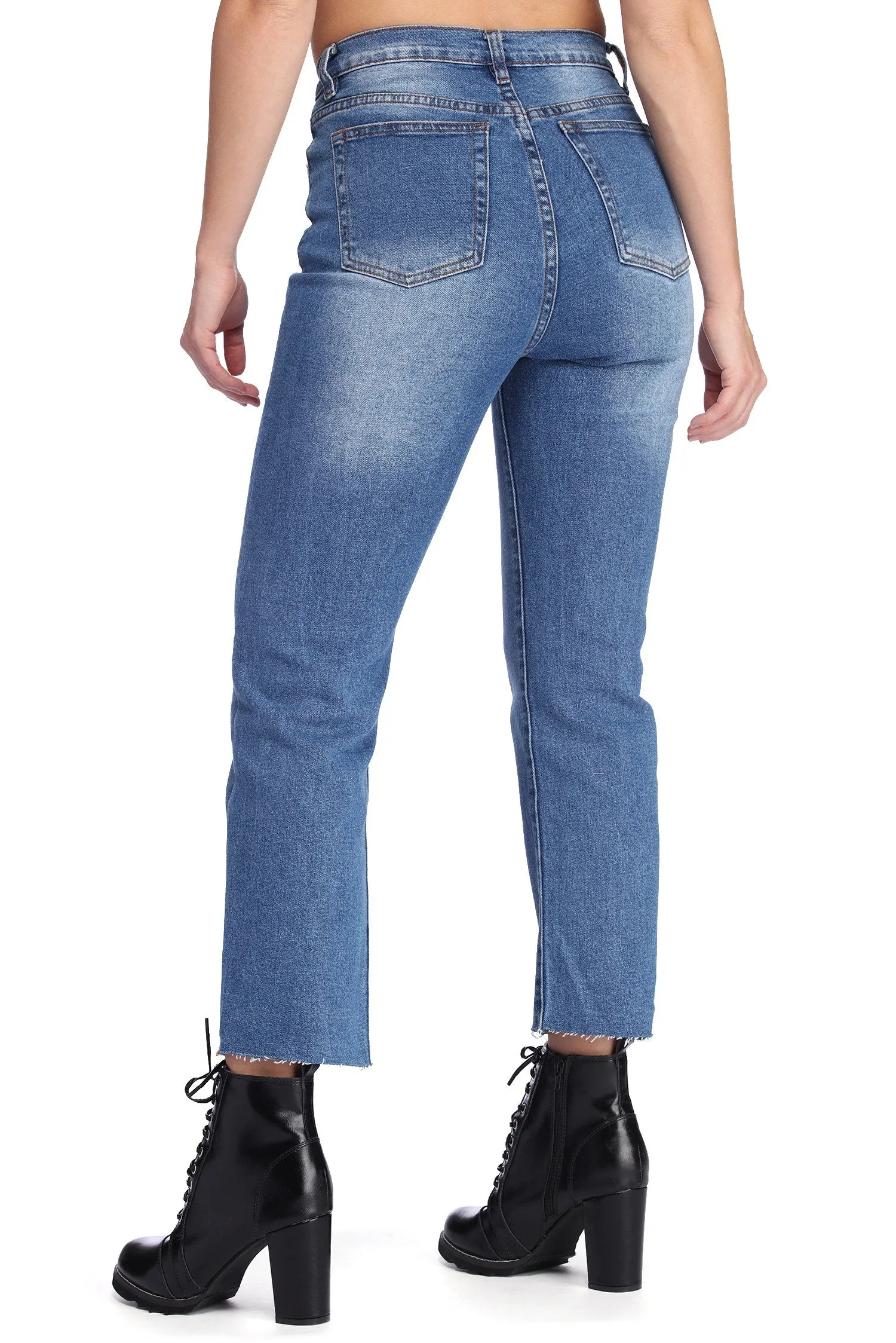 High Rise Girlfriend Ankle Skinny Jeans