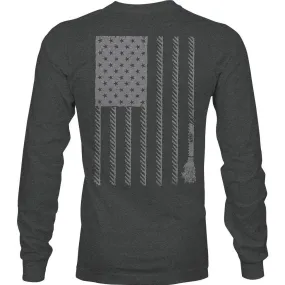 Hooey Men's Liberty Roper Charcoal Long Sleeve Tee